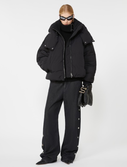 Water-repellent short down jacket - BLACK - Sportmax