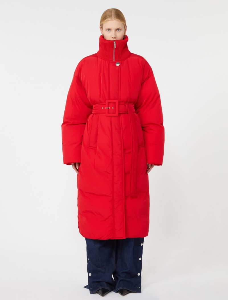 Water-repellent long down jacket - RED - Sportmax - 2