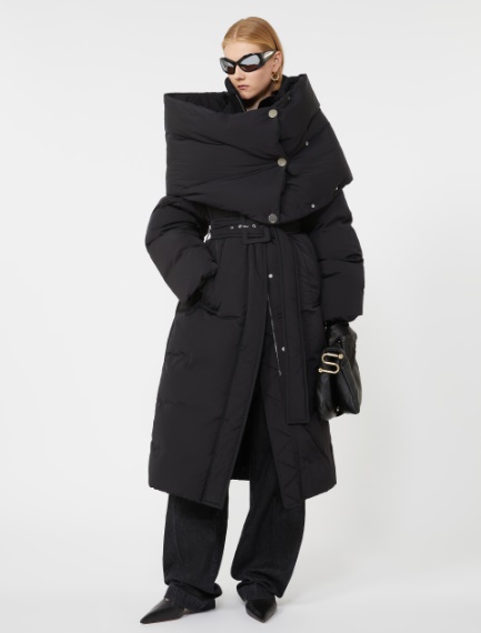 Water-repellent long down jacket - BLACK - Sportmax