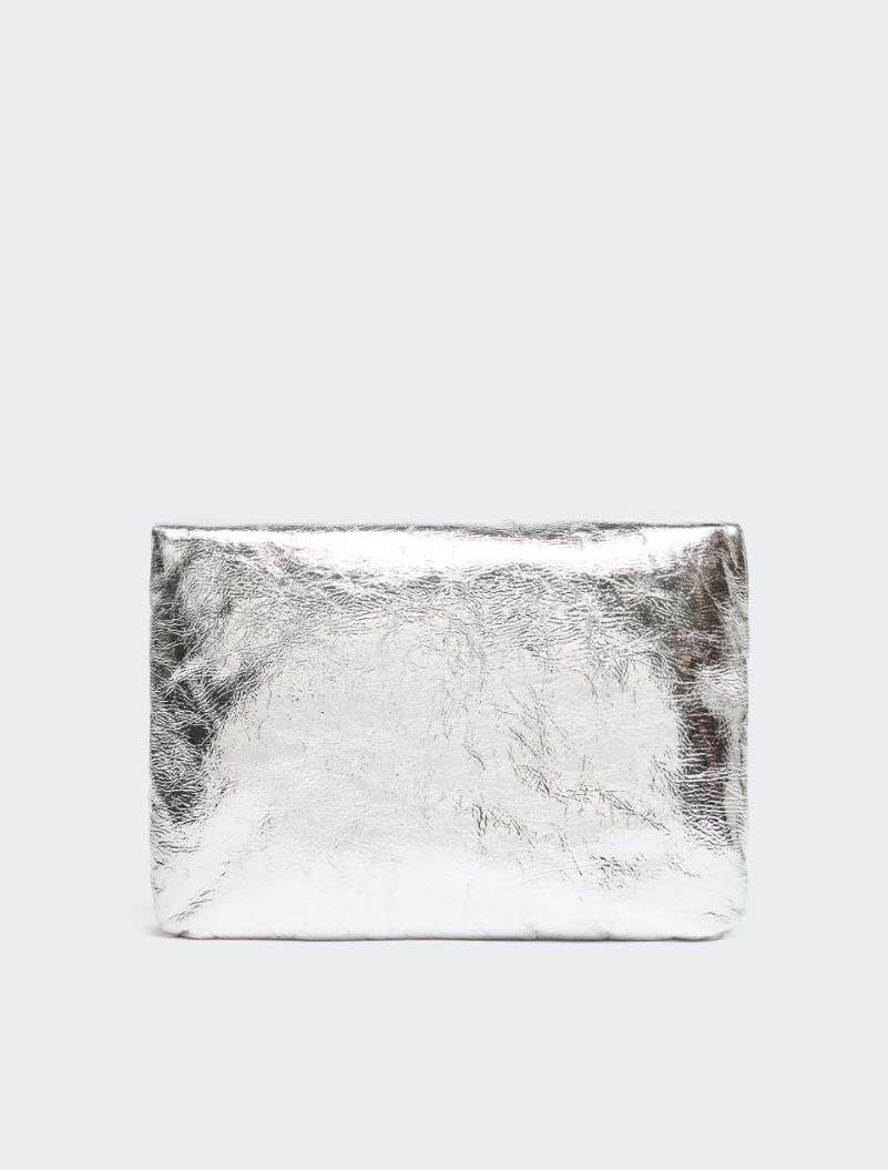 Soffy bag in nappa imbottita e laminata - Argento - Sportmax - 3