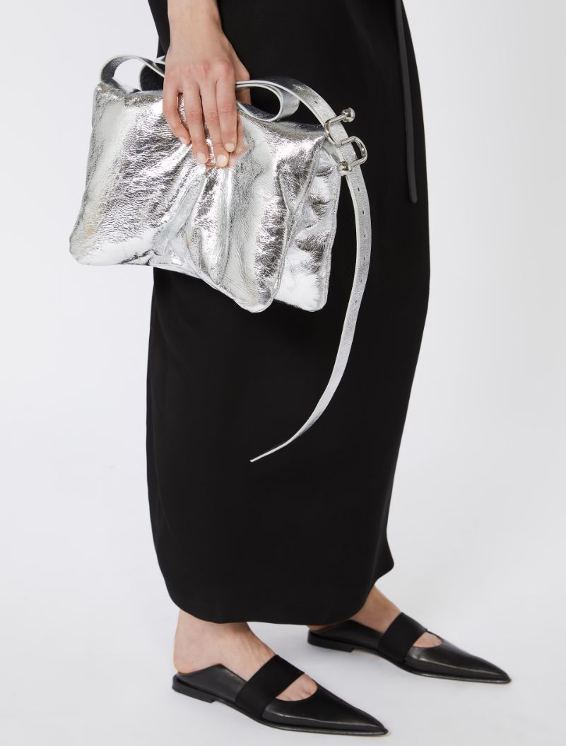 Soffy bag in nappa imbottita e laminata - Argento - Sportmax - 6
