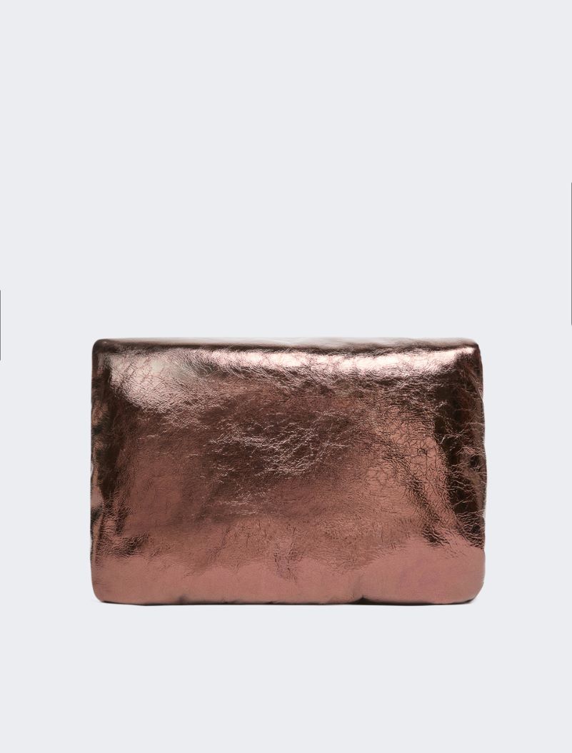 Soffy bag in nappa imbottita e laminata - Bronzo - Sportmax - 3