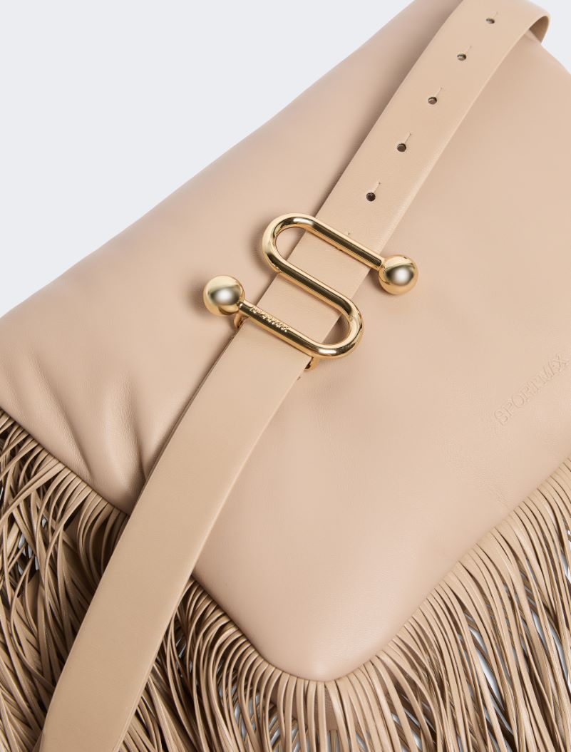 Soffy bag with long fringes - RUNWAY - SAND - Sportmax - 4