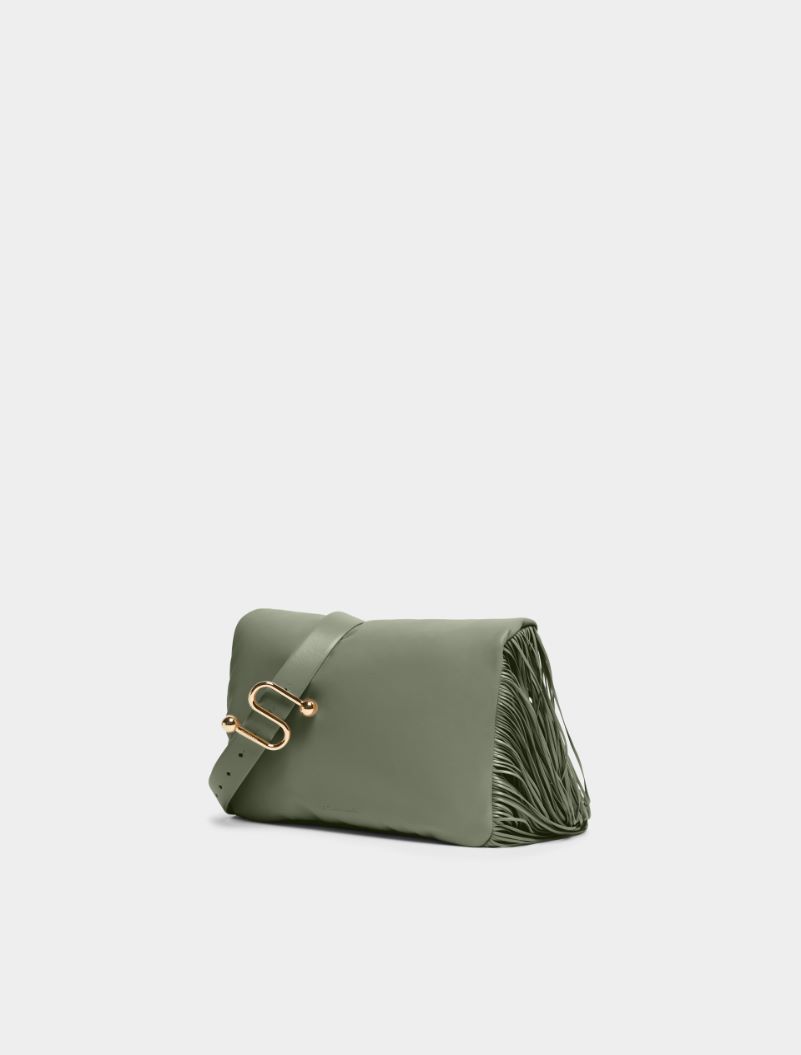 Soffy bag with long fringes - RUNWAY - OLIVE GREEN - Sportmax - 2
