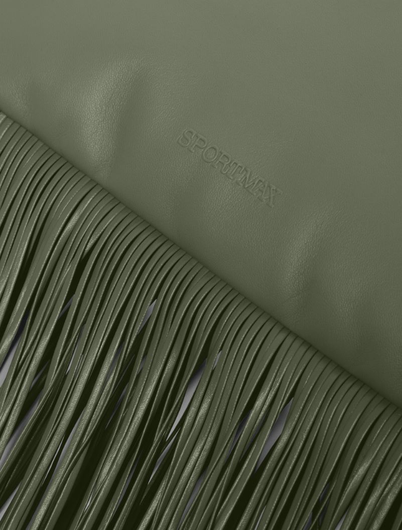 Soffy bag with long fringes - RUNWAY - OLIVE GREEN - Sportmax - 6