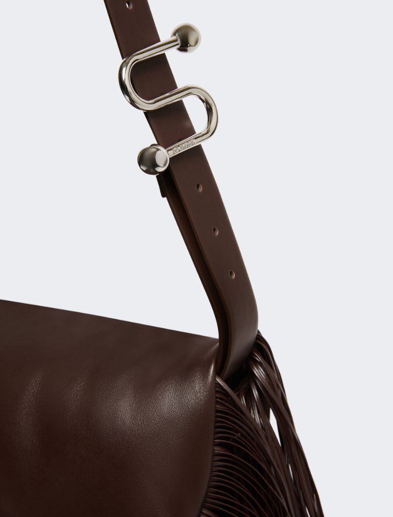 Soffy bag with long fringes - RUNWAY - CHOCOLATE - Sportmax - 5