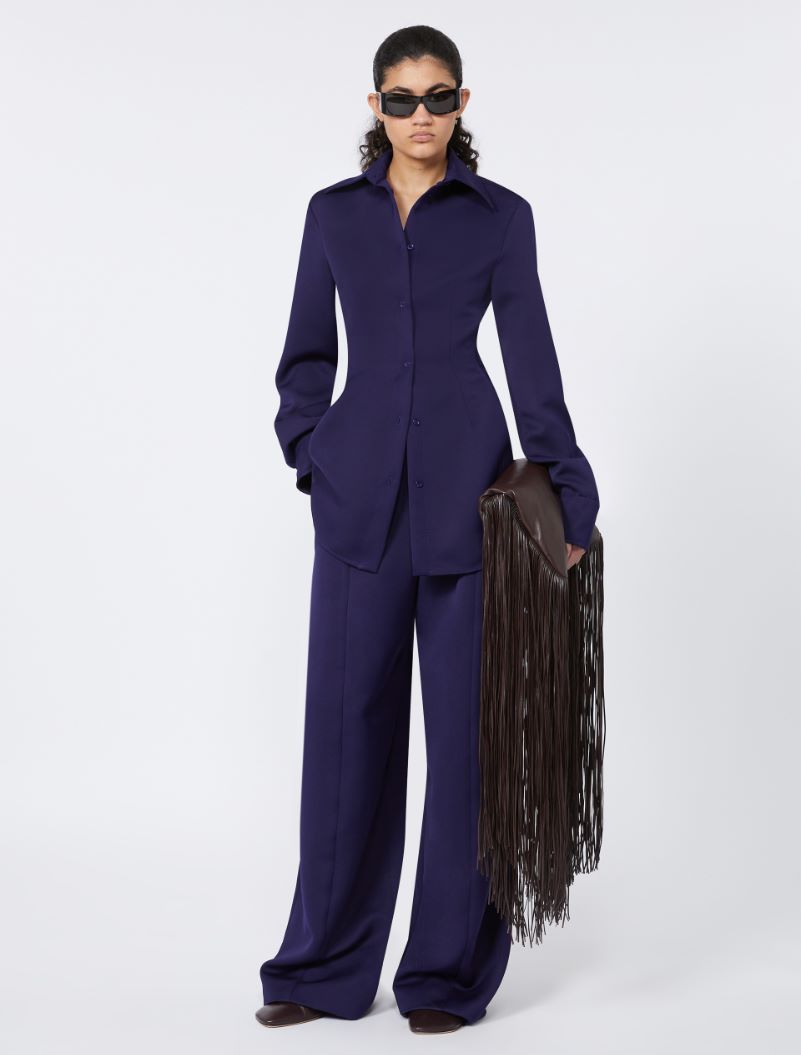 Soffy bag with long fringes - RUNWAY - CHOCOLATE - Sportmax - 8