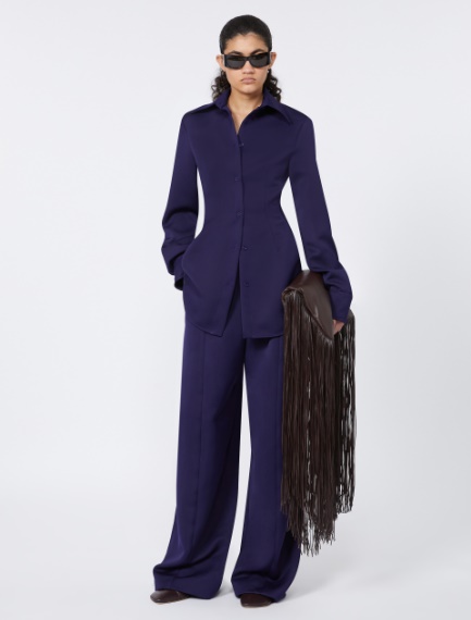 Soffy bag with long fringes - RUNWAY - CHOCOLATE - Sportmax