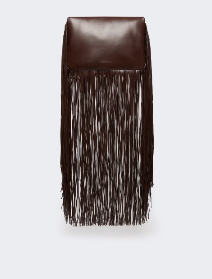 Soffy bag with long fringes - RUNWAY - CHOCOLATE - Sportmax
