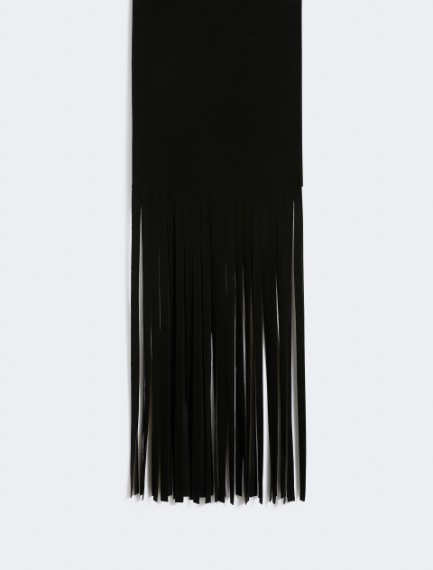 Long fringed scarf - RUNWAY - BLACK - Sportmax