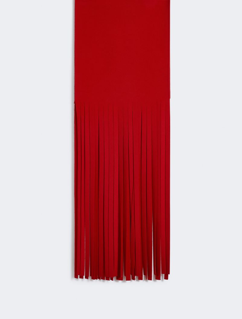 Long fringed scarf - RUNWAY - RED - Sportmax