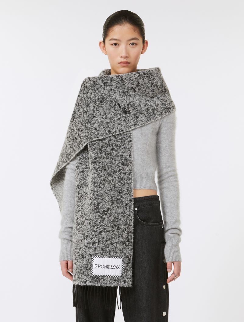 Scarf with fringes - BLACK - Sportmax - 4