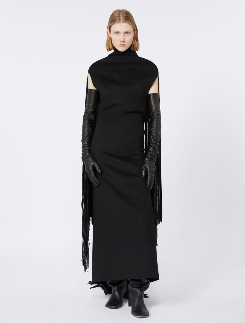 Long gloves with fringes - RUNWAY - BLACK - Sportmax - 5