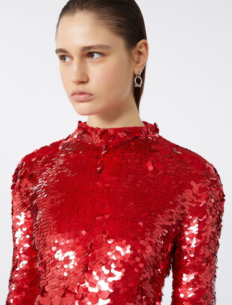 Abito corto con paillette - KLEPSYDRA CAPSULE - ROSSO - Sportmax - 4