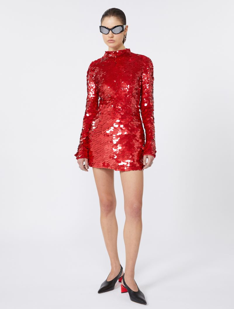 Abito corto con paillette - KLEPSYDRA CAPSULE - ROSSO - Sportmax