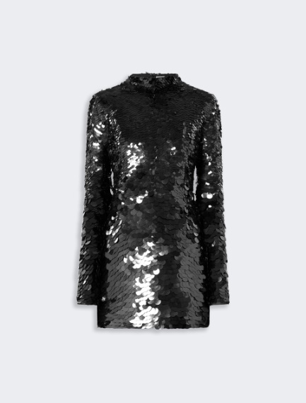 Short dress with nuanced sequin detail - KLEPSYDRA CAPSULE - BLACK - Sportmax