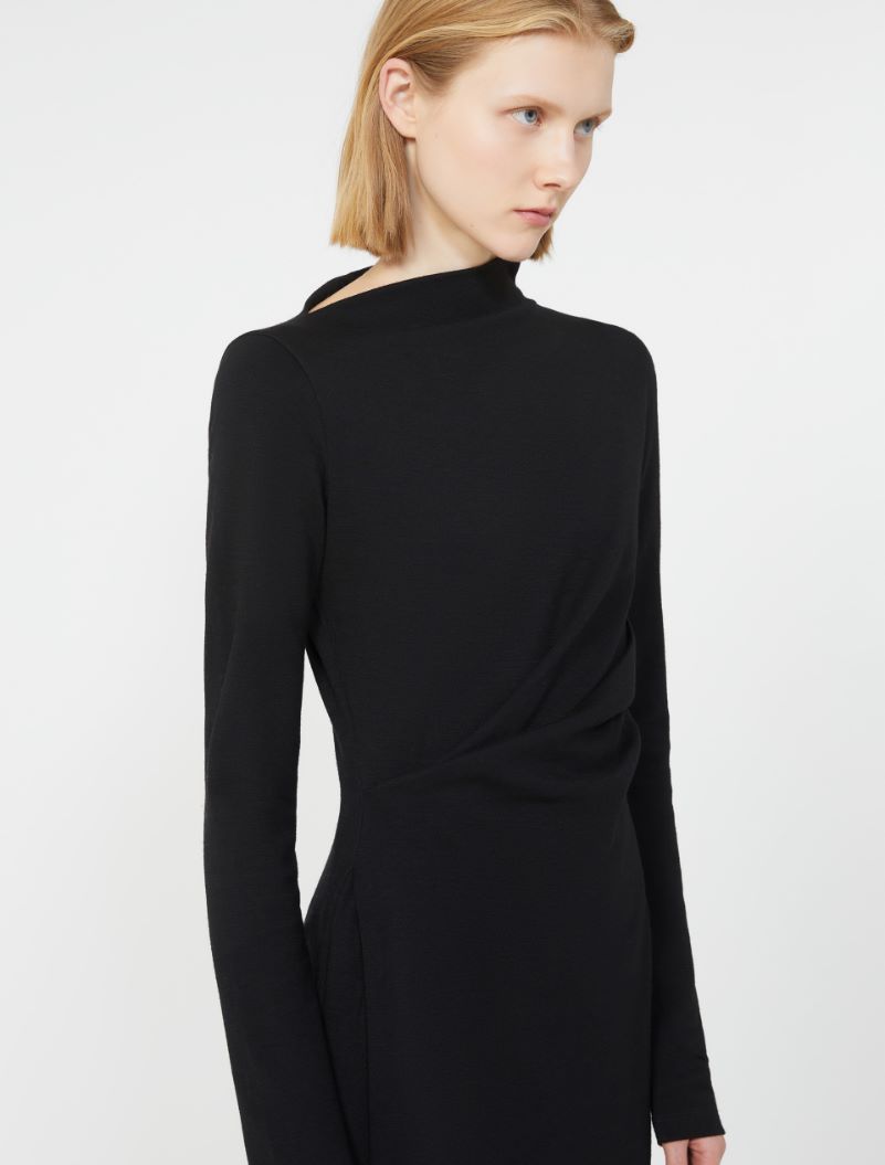 Long jersey dress - BLACK - Sportmax - 4