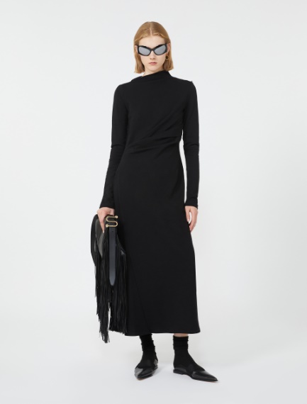 Long jersey dress - BLACK - Sportmax