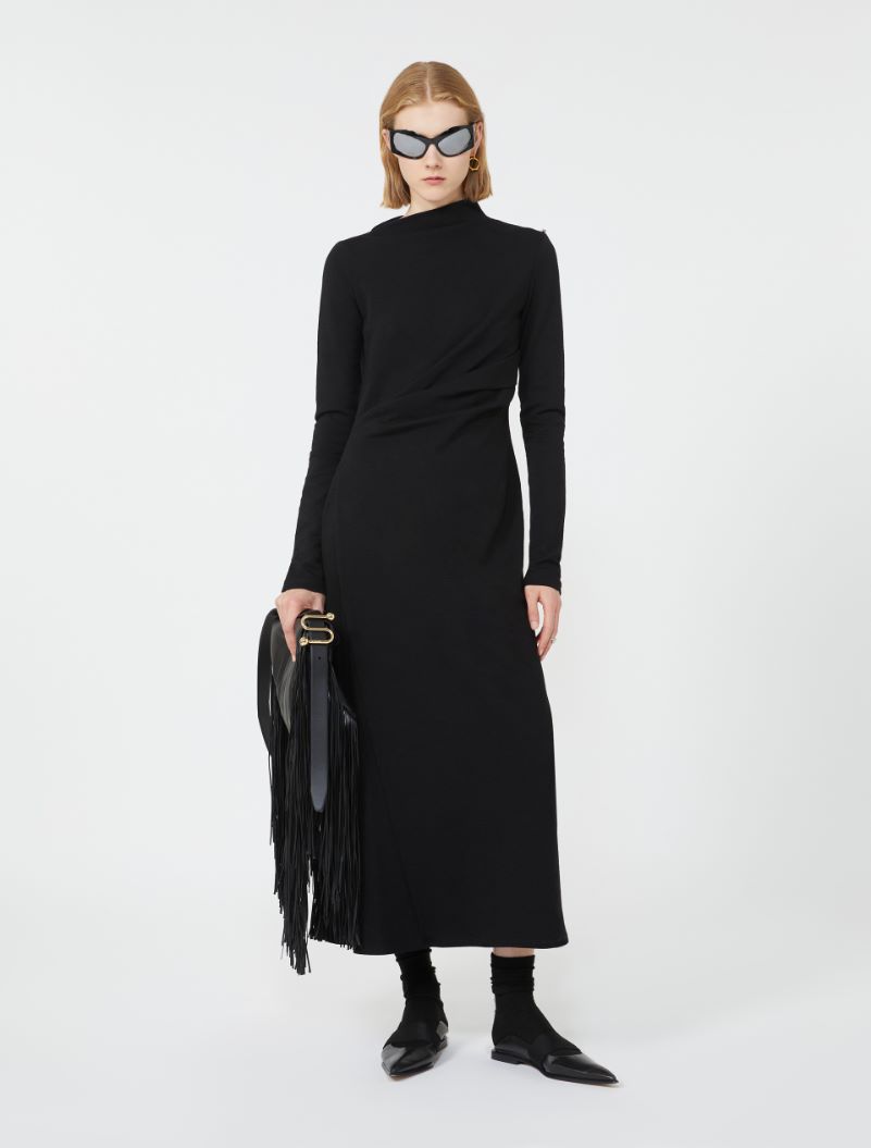 Long jersey dress - BLACK - Sportmax