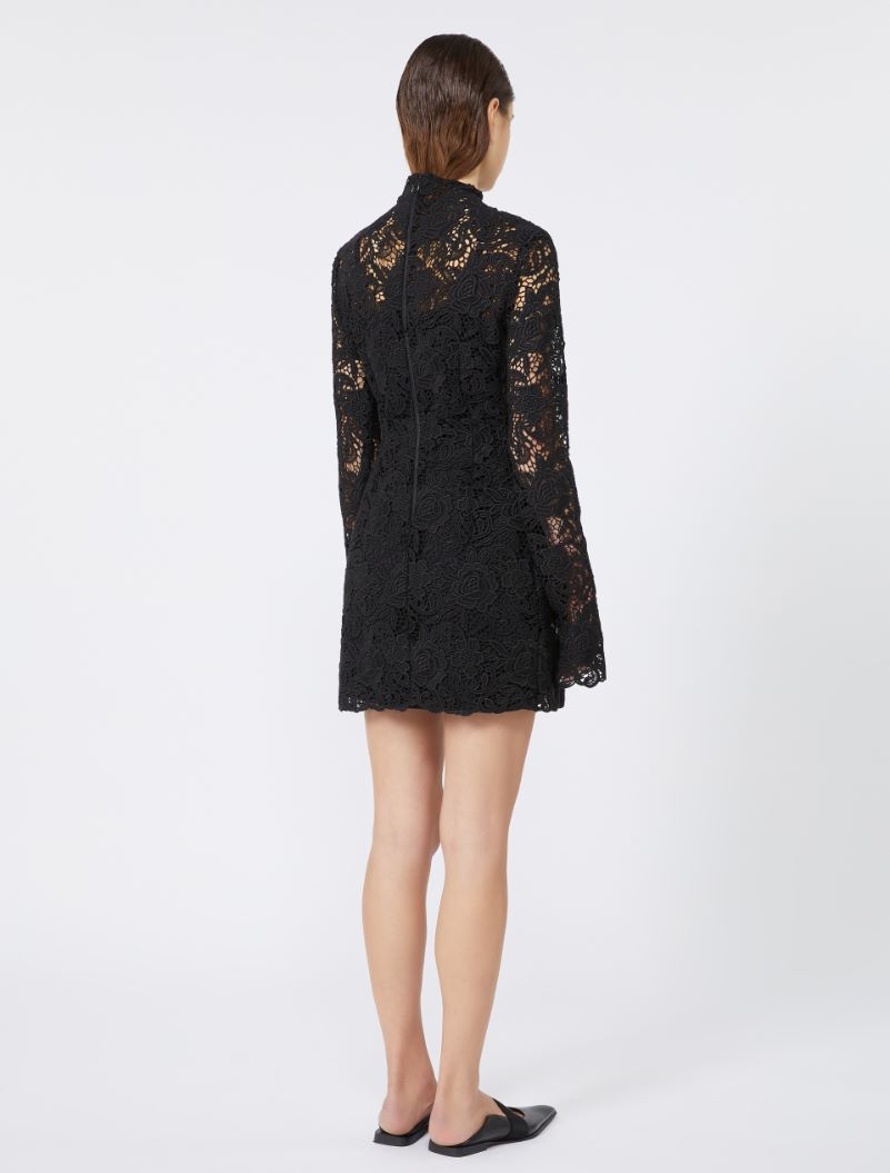 Short floral macramé dress - KLEPSYDRA CAPSULE - BLACK - Sportmax - 3
