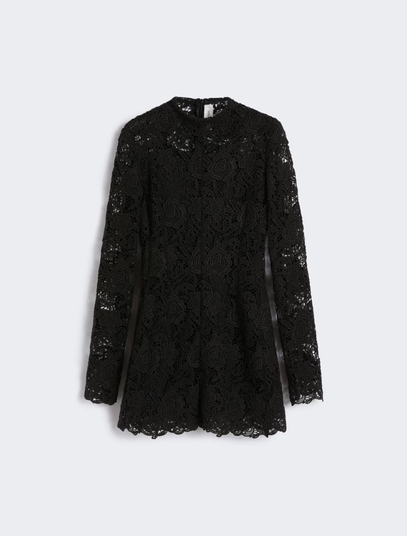 Short floral macramé dress - KLEPSYDRA CAPSULE - BLACK - Sportmax - 6
