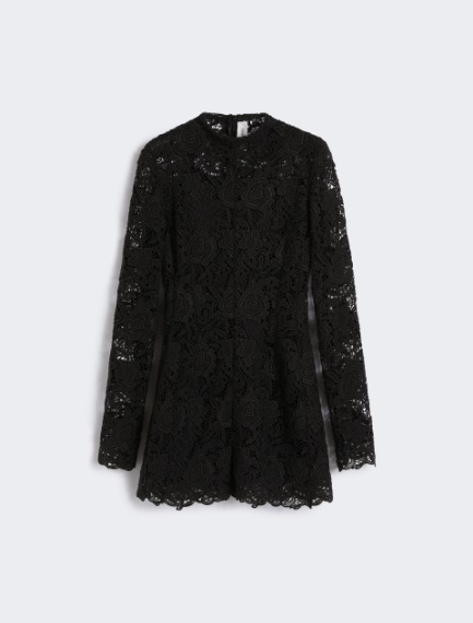 Short floral macramé dress - KLEPSYDRA CAPSULE - BLACK - Sportmax - 6