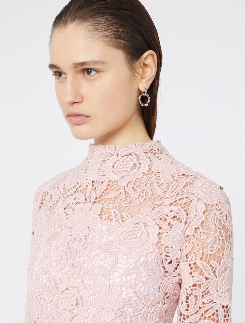 Short floral macramé dress - KLEPSYDRA CAPSULE - PINK - Sportmax - 4