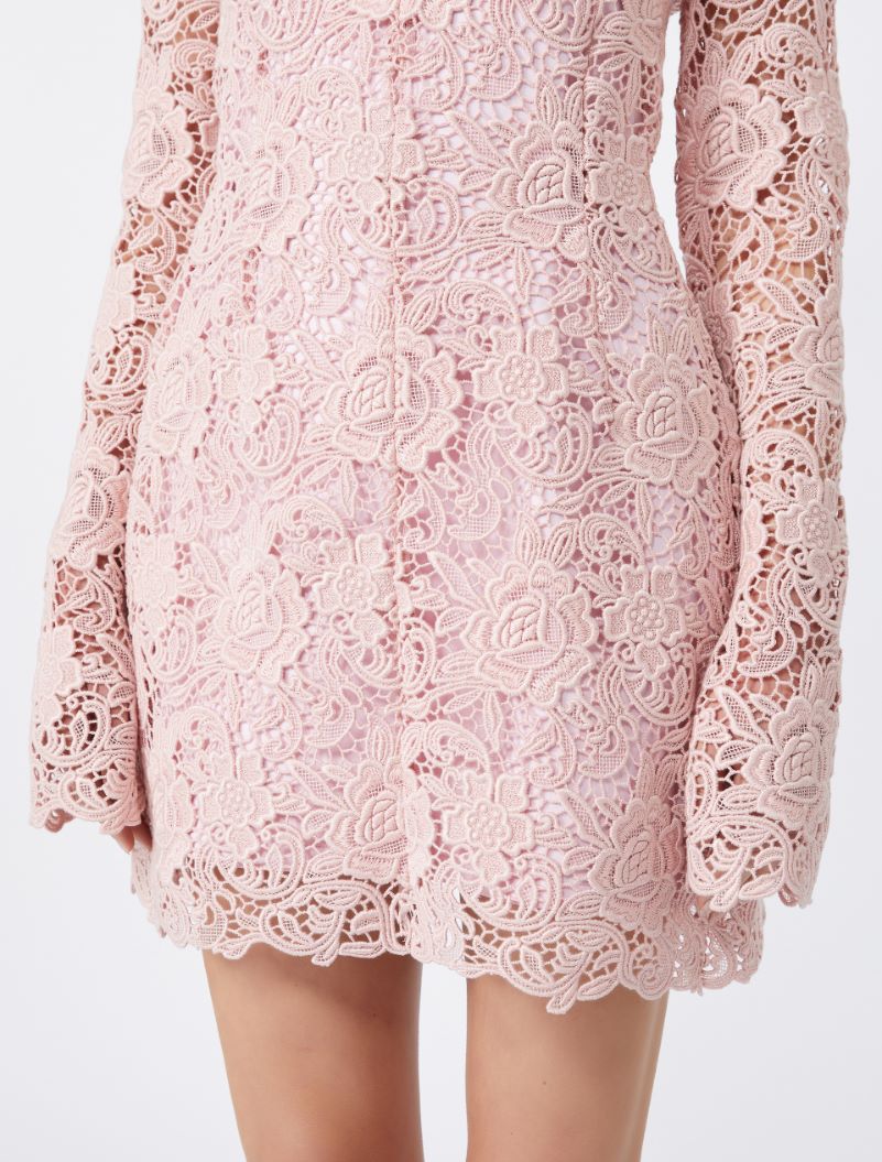 Short floral macramé dress - KLEPSYDRA CAPSULE - PINK - Sportmax - 5