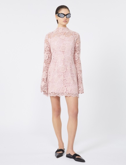 Short floral macramé dress - KLEPSYDRA CAPSULE - PINK - Sportmax