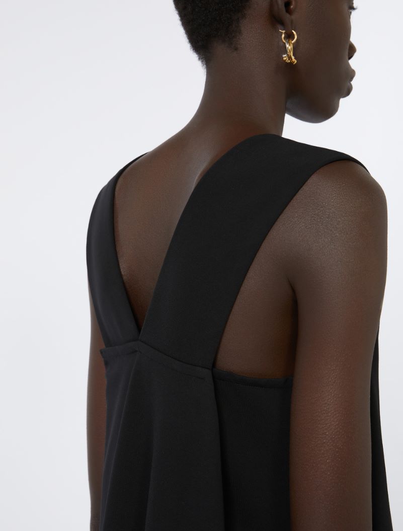 Sleeveless crepe dress - BLACK - Sportmax - 4