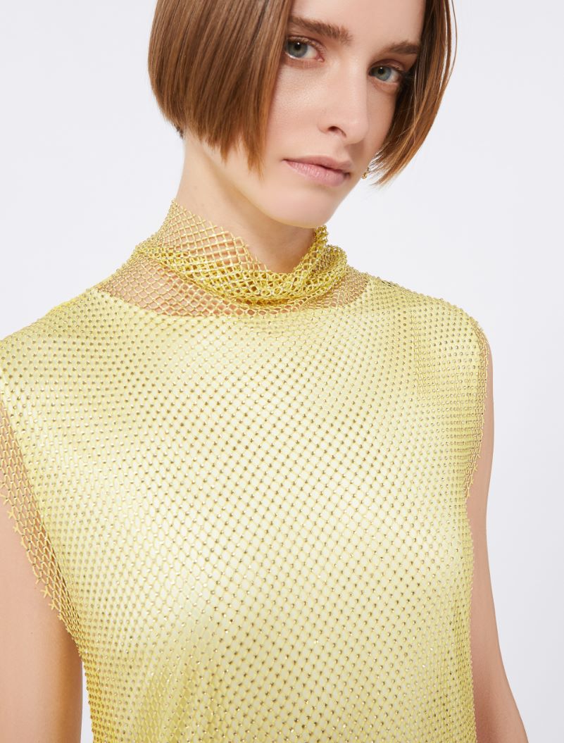 Sleeveless dress with rhinestones - PASTEL GREEN - Sportmax - 4