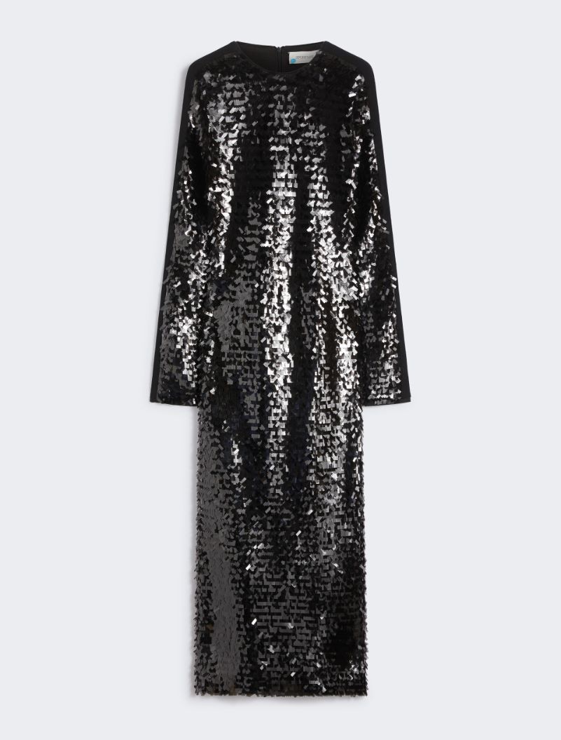 Sequin-adorned jersey dress - BLACK - Sportmax - 7