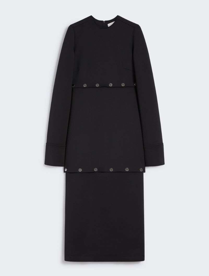 Shortenable scuba jersey dress - BLACK - Sportmax - 6