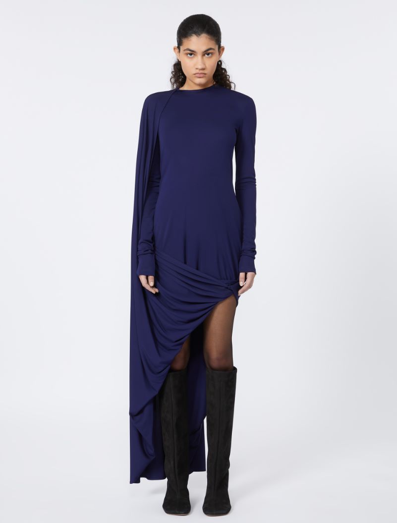Asymmetrical draped dress - RUNWAY - DARK VIOLET - Sportmax - 2