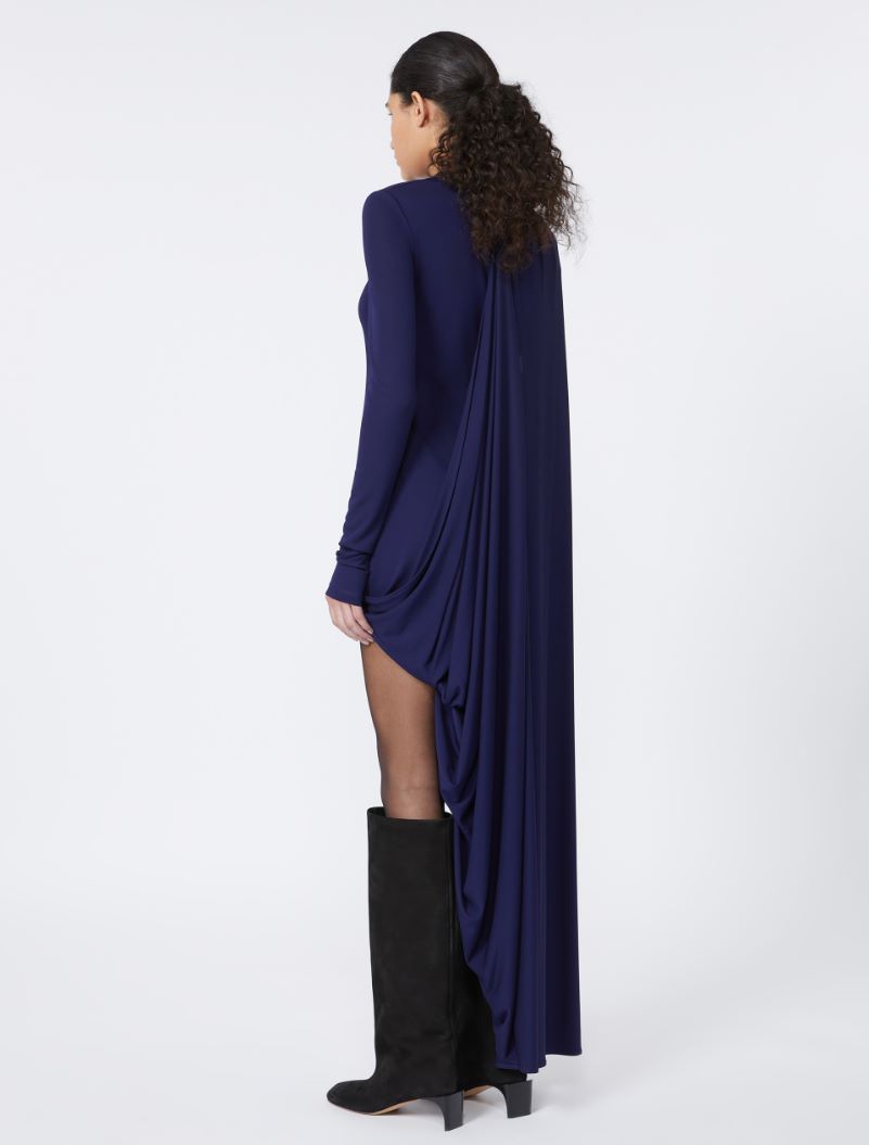 Asymmetrical draped dress - RUNWAY - DARK VIOLET - Sportmax - 3