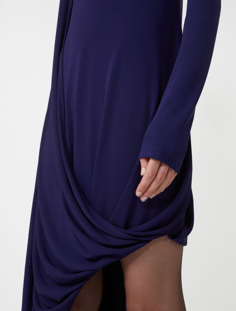 Asymmetrical draped dress - RUNWAY - DARK VIOLET - Sportmax - 5