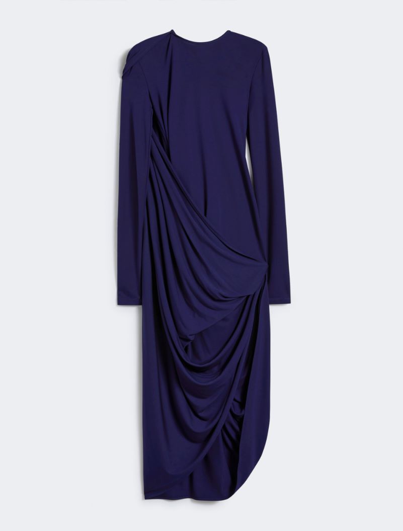 Asymmetrical draped dress - RUNWAY - DARK VIOLET - Sportmax - 6