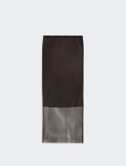 Midi skirt with rhinestones - BLACK - Sportmax