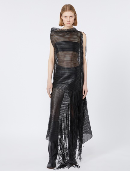 Midi skirt with fringes - BLACK - Sportmax