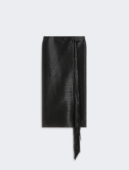 Midi skirt with fringes - BLACK - Sportmax