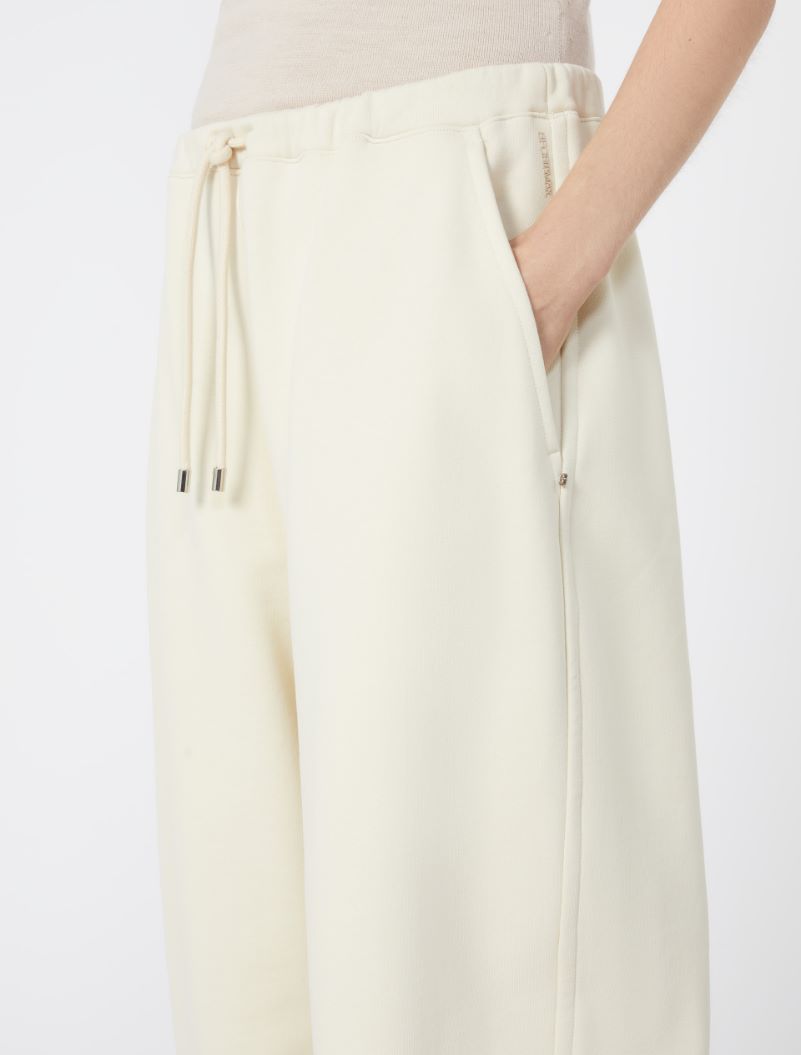 Soft trousers in light fleece - IVORY - Sportmax - 4