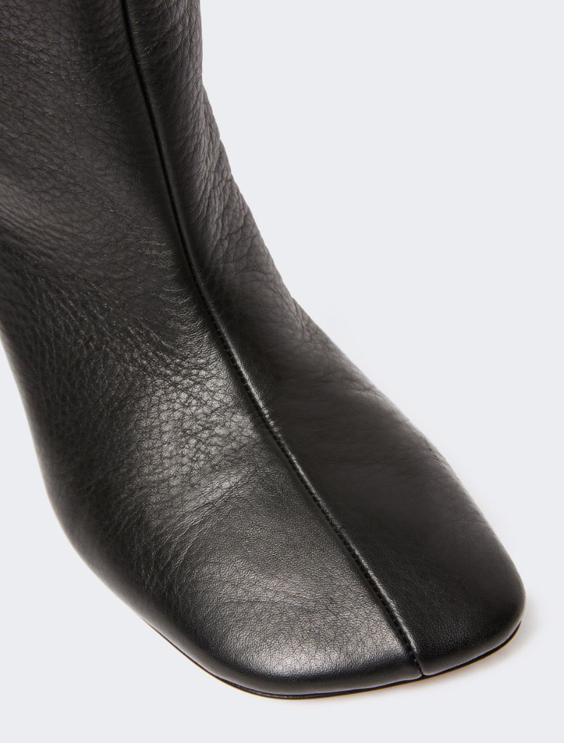 Thigh-high calfskin boots - RUNWAY - BLACK - Sportmax - 4