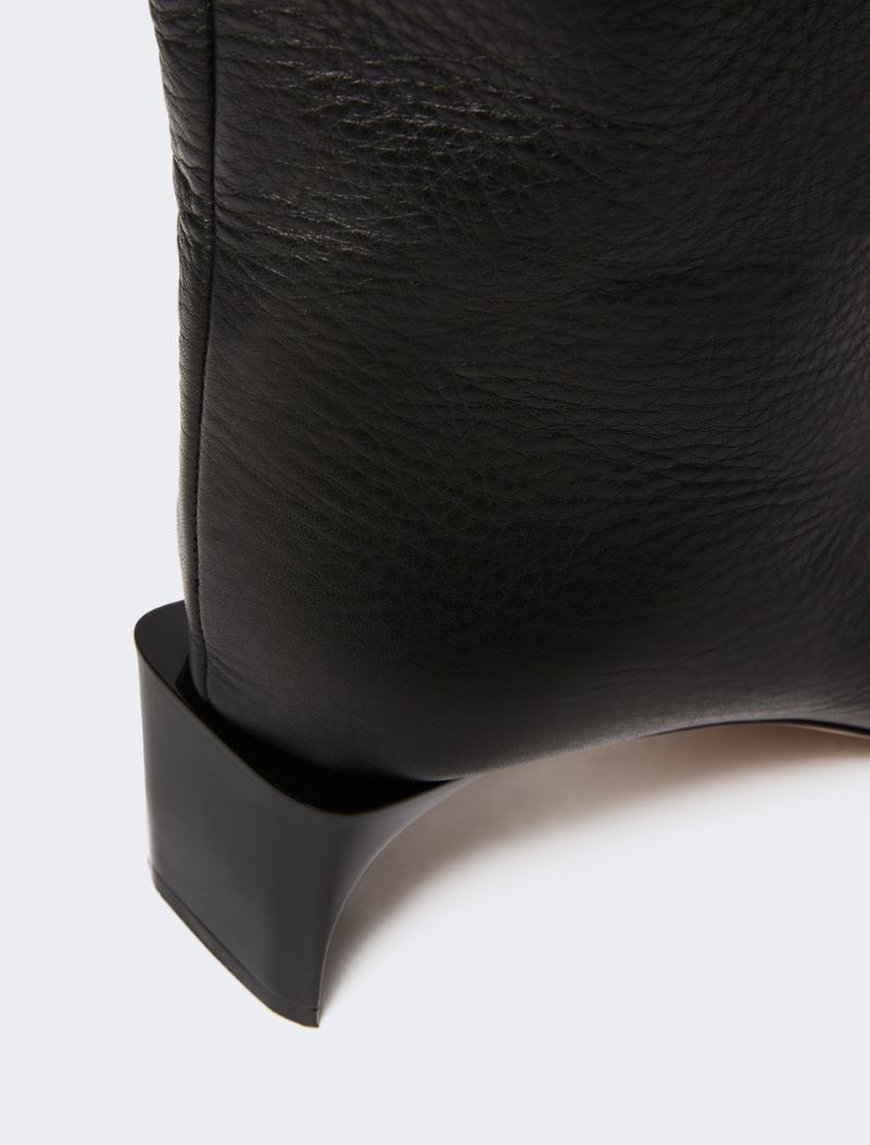 Thigh-high calfskin boots - RUNWAY - BLACK - Sportmax - 5