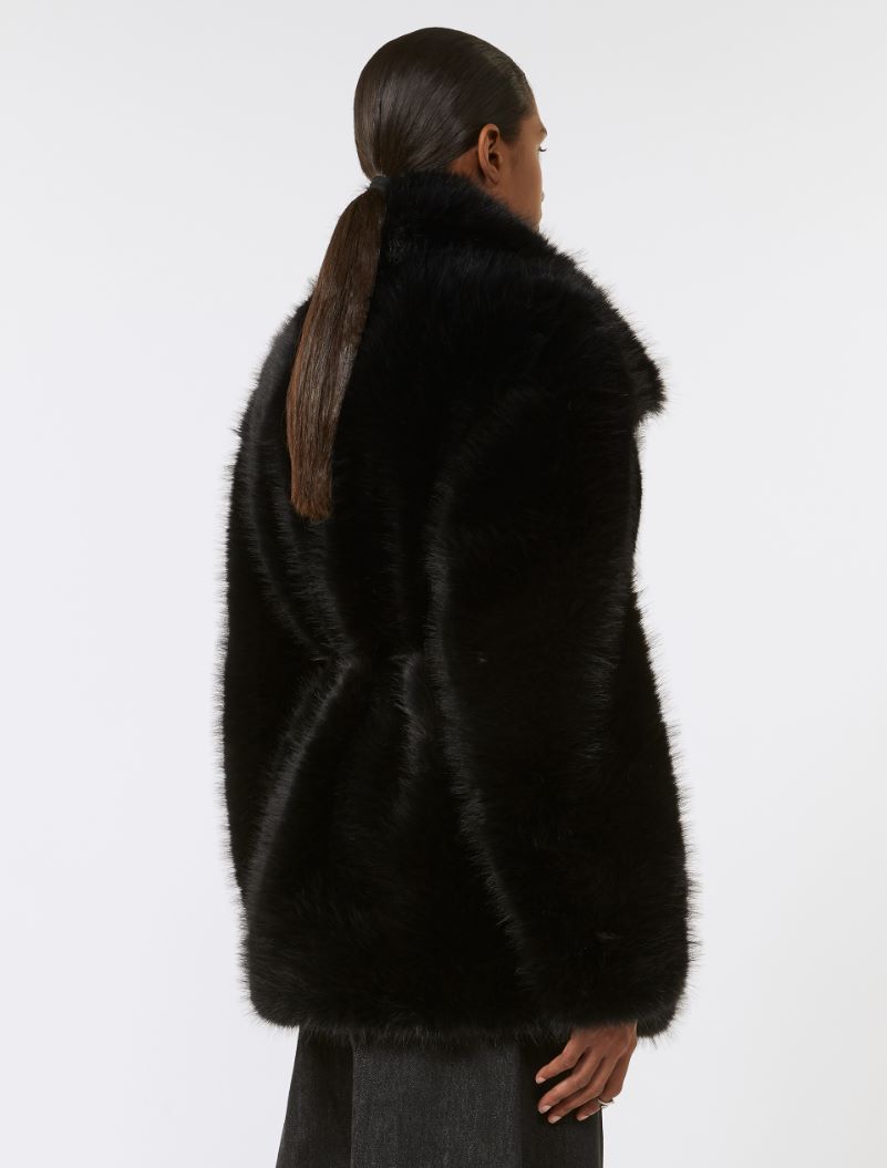 Belted heavy jacket - BLACK - Sportmax - 3