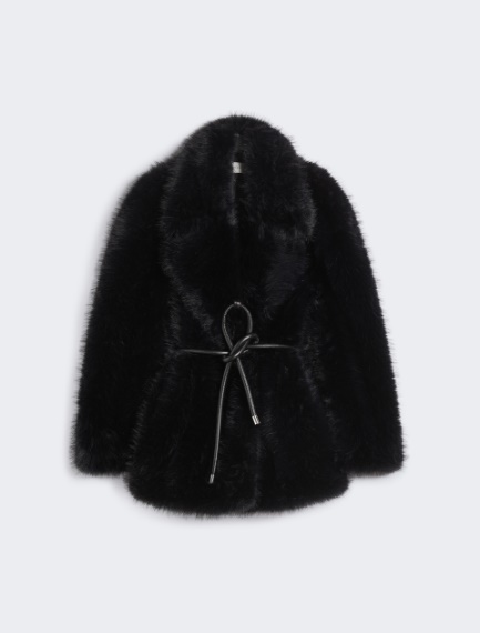 Belted heavy jacket - BLACK - Sportmax - 6