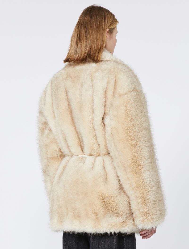 Belted heavy jacket - BEIGE - Sportmax - 3