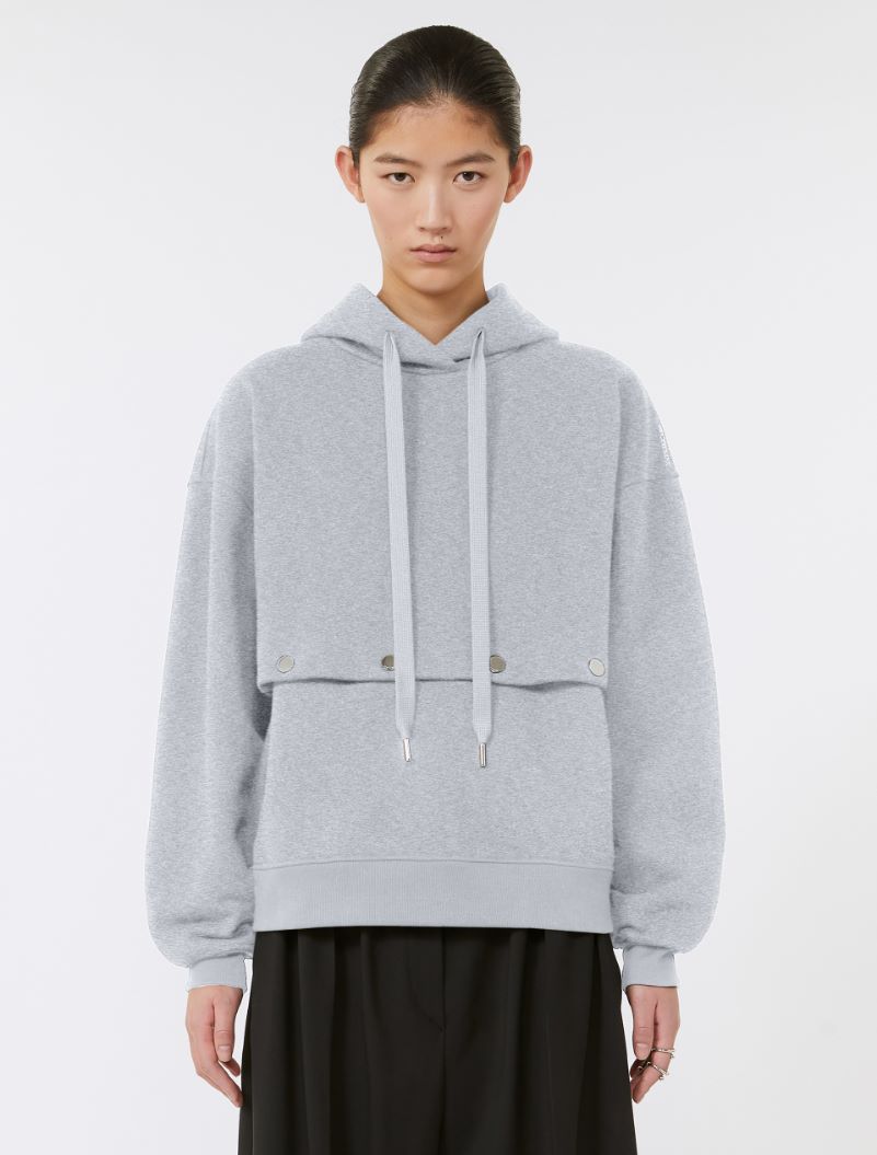 Sweatshirt with detachable hem detail - MEDIUM GREY - Sportmax - 2