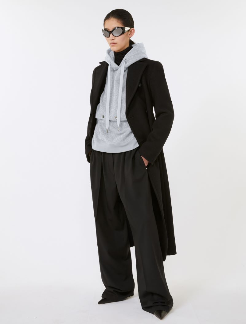 Sweatshirt with detachable hem detail - MEDIUM GREY - Sportmax