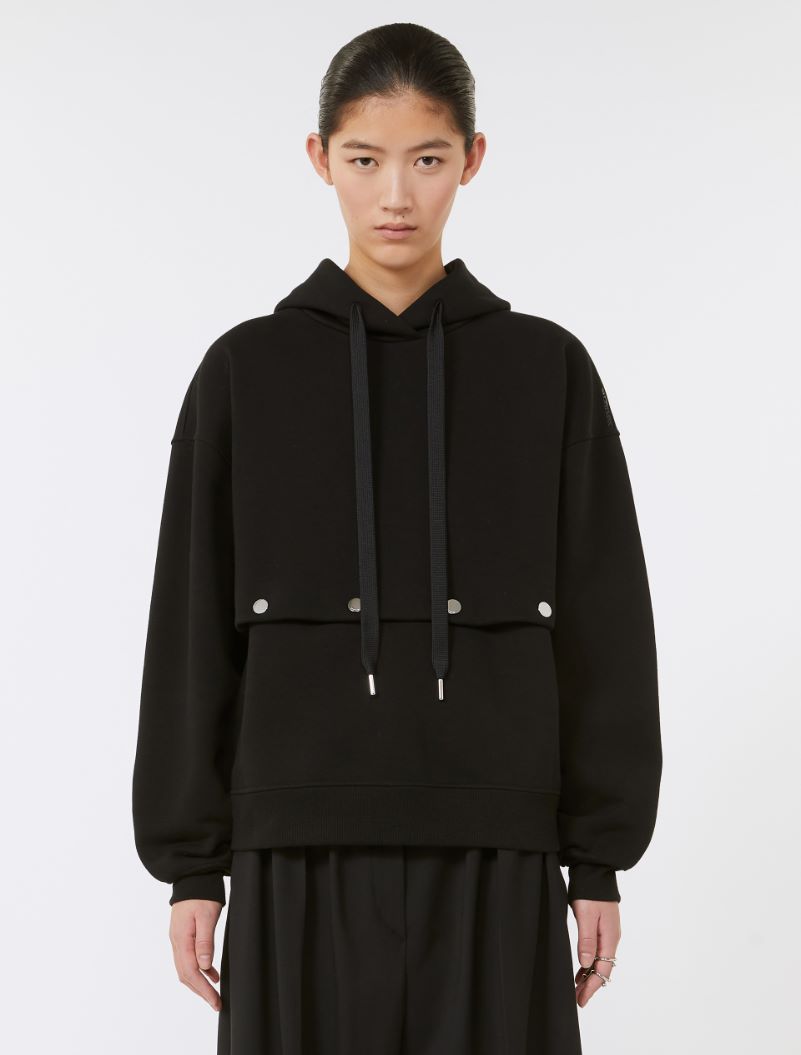Sweatshirt with detachable hem detail - BLACK - Sportmax - 2