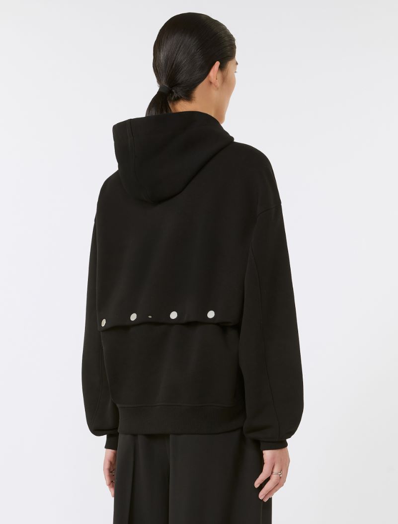Sweatshirt with detachable hem detail - BLACK - Sportmax - 3